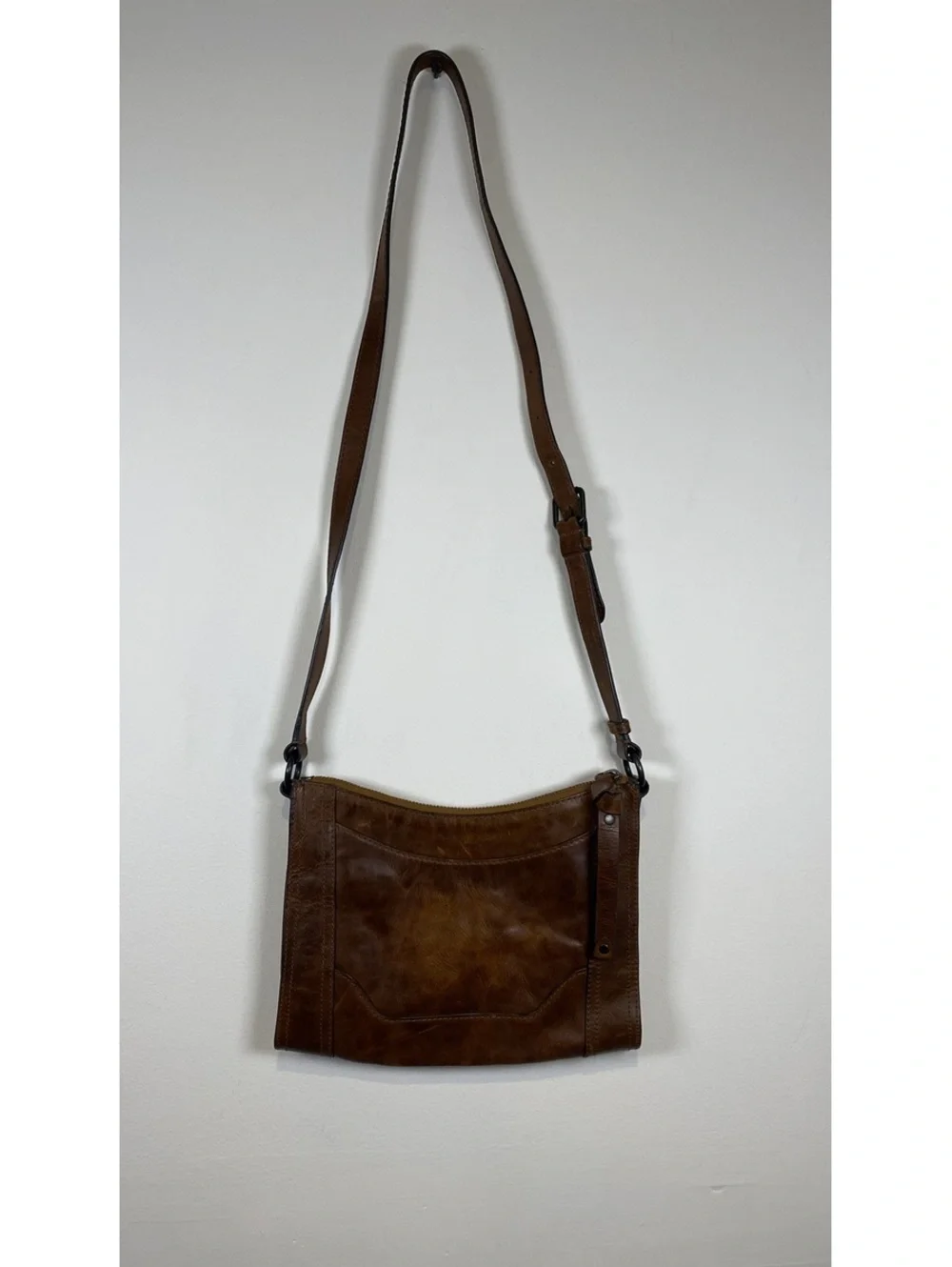 Frye Brown Leather Adjustable Strap Crossbody Bag - Picture 4 of 9